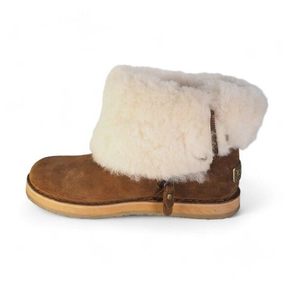 Cloud Nine Sheepskin Trixie Zipper Boots Chestnut Brown 1904 Women's 8 - Picture 6 of 11